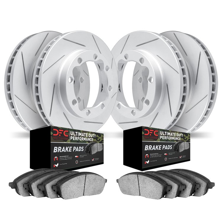 2404-54000 Geoperformance Slotted Brake Rotors with Ultimate-Duty Brake Pads Kit, 2000-2004 Ford/Lincoln/Mercury/Mazda, Position