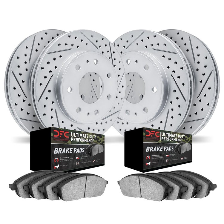 2404-54028 Geoperformance Drilled/Slotted Brake Rotors with Ultimate-Duty Brake Pads Kit, 2009-2009 Ford/Lincoln/Mercury/Mazda,