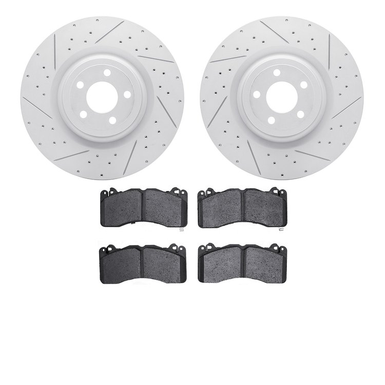 2502-54083 Geoperformance Drilled/Slotted Rotors w/5000 Advanced Brake Pads Kit, Fits Select Ford/Lincoln/Mercury/Mazda, Positio