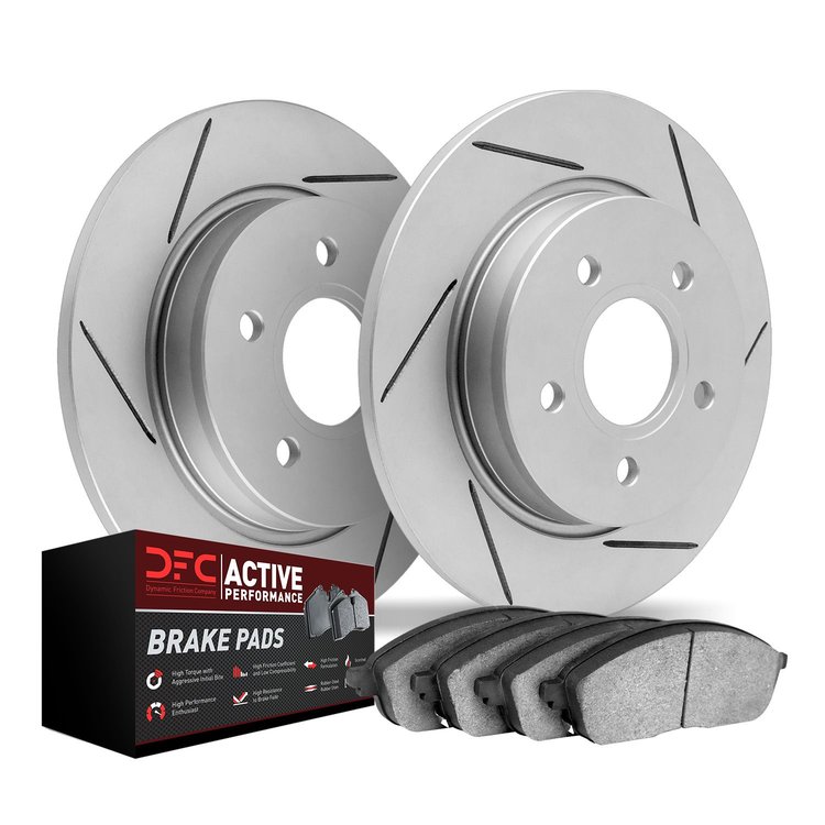 2702-54012 Geoperformance Slotted Brake Rotors with Active Performance Pads Kits, 1994-2004 Ford/Lincoln/Mercury/Mazda, Position