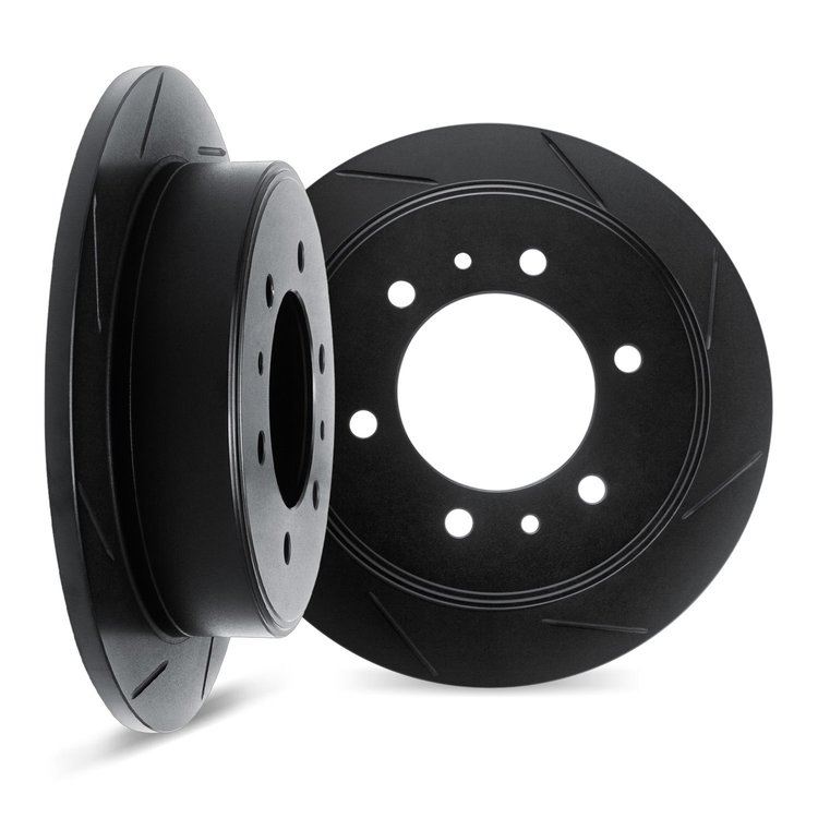 3002-16006 Slotted Brake Rotors [Black], 1975-1979 Alfa Romeo, Position: Rear