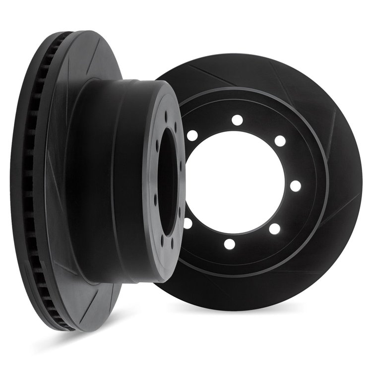 3002-40001 Slotted Brake Rotors [Black], 1977-1993 Multiple Makes/Models, Position: Front