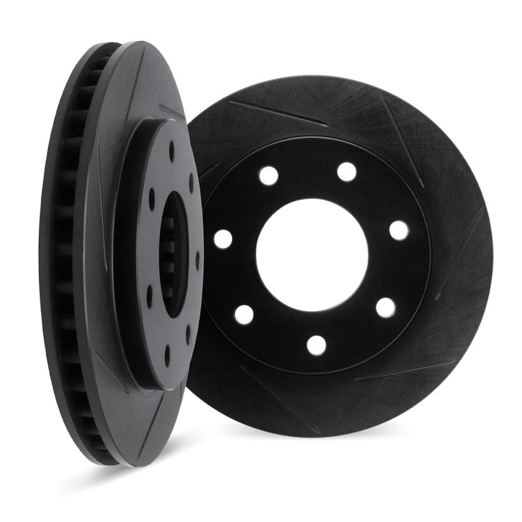 3002-54090 Slotted Brake Rotors [Black], 2004-2008 Ford/Lincoln/Mercury/Mazda, Position: Front