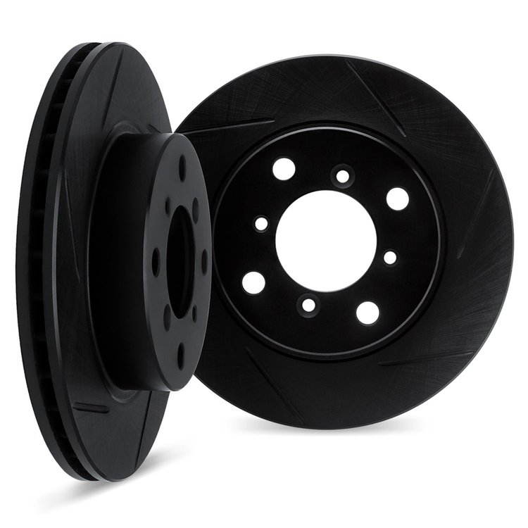 3002-72005 Slotted Brake Rotors [Black], Fits Select Multiple Makes/Models, Position: Front