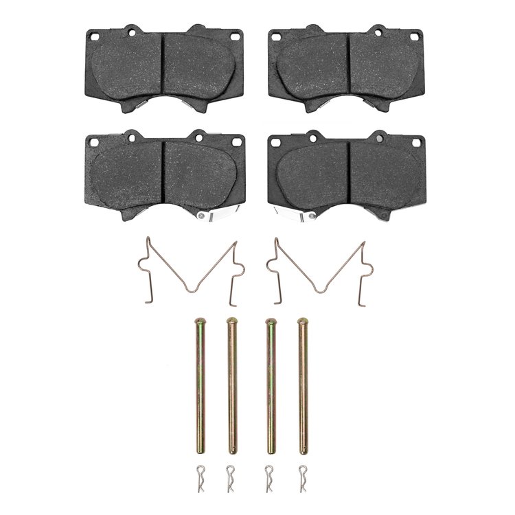 3000-Series Ceramic Brake Pads & Hardware Kit, Fits Select Multiple Makes/Models, Position: Front