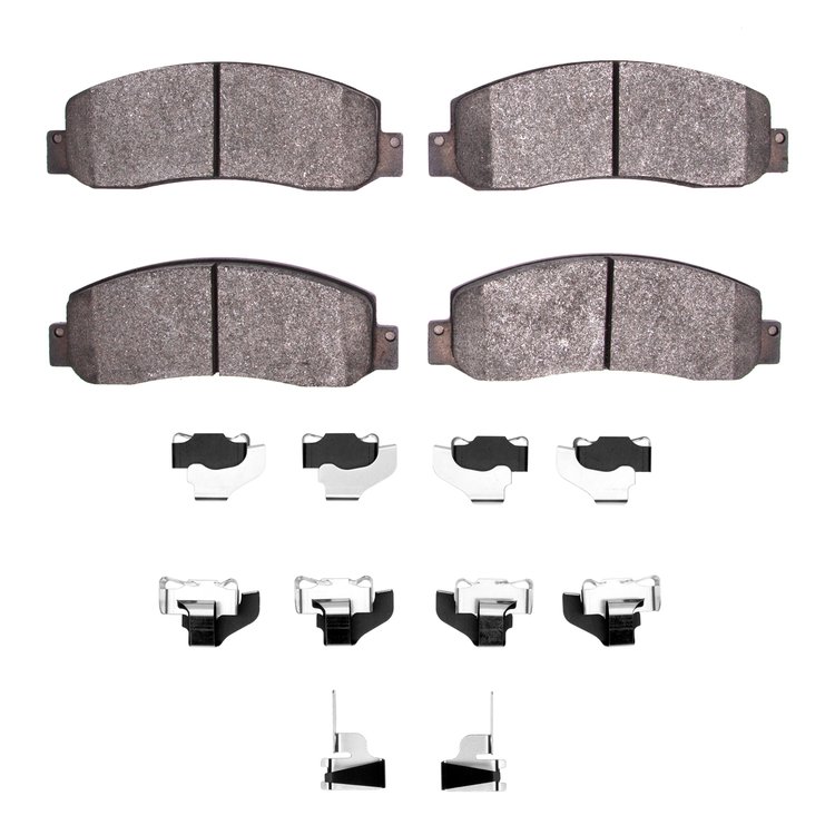 3000-Series Semi-Metallic Brake Pads & Hardware Kit, 2005-2012 Ford/Lincoln/Mercury/Mazda, Position: Fr,Front