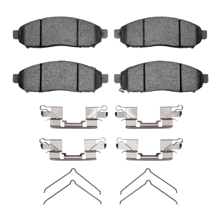 3000-Series Ceramic Brake Pads & Hardware Kit, Fits Select Multiple Makes/Models, Position: Front