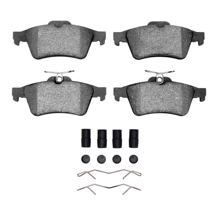 3000-Series Ceramic Brake Pads & Hardware Kit, Fits Select Multiple Makes/Models, Position: Rear