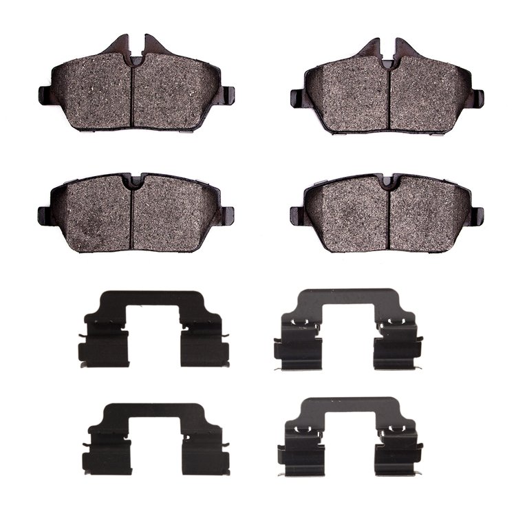 3000-Series Semi-Metallic Brake Pads & Hardware Kit, 2014-2021 BMW, Position: Front