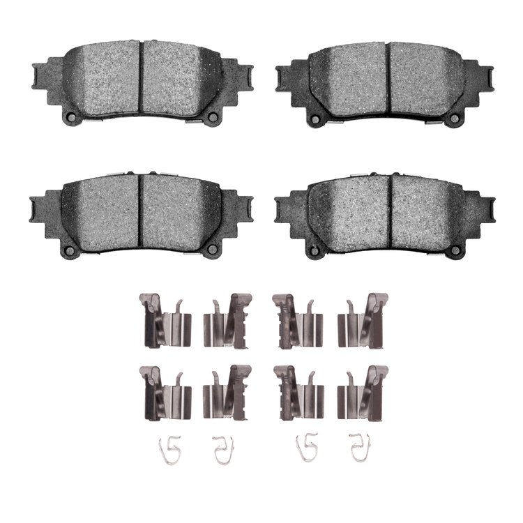3000-Series Ceramic Brake Pads & Hardware Kit, 2010-2020 Lexus/Toyota/Scion, Position: Rear