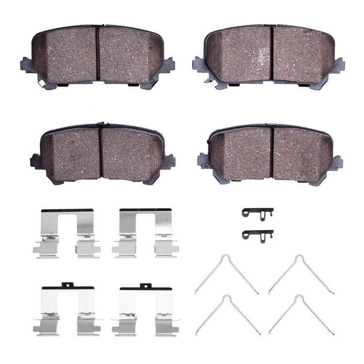 3000-Series Ceramic Brake Pads & Hardware Kit, Fits Select Acura/Honda, Position: Rear