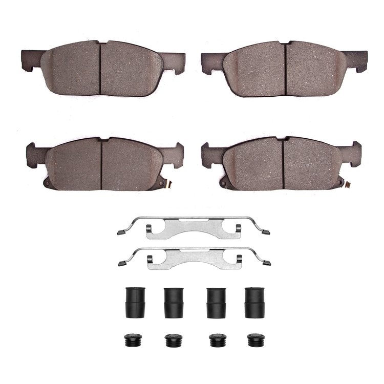 3000-Series Ceramic Brake Pads & Hardware Kit, 2015-2020 Ford/Lincoln/Mercury/Mazda, Position: Front