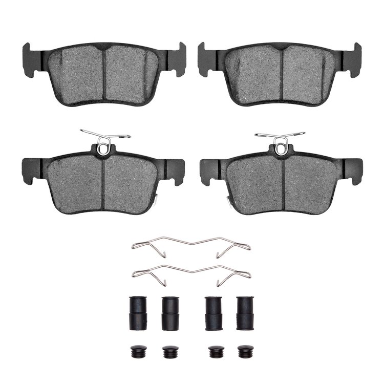 3000-Series Ceramic Brake Pads & Hardware Kit, Fits Select Acura/Honda, Position: Rear