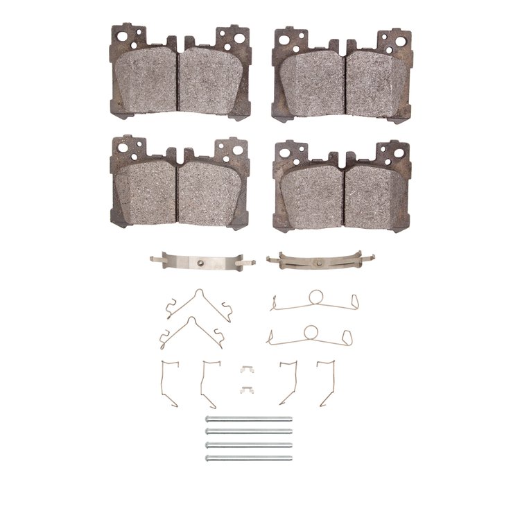 3000-Series Ceramic Brake Pads & Hardware Kit, Fits Select Lexus/Toyota/Scion, Position: Rear