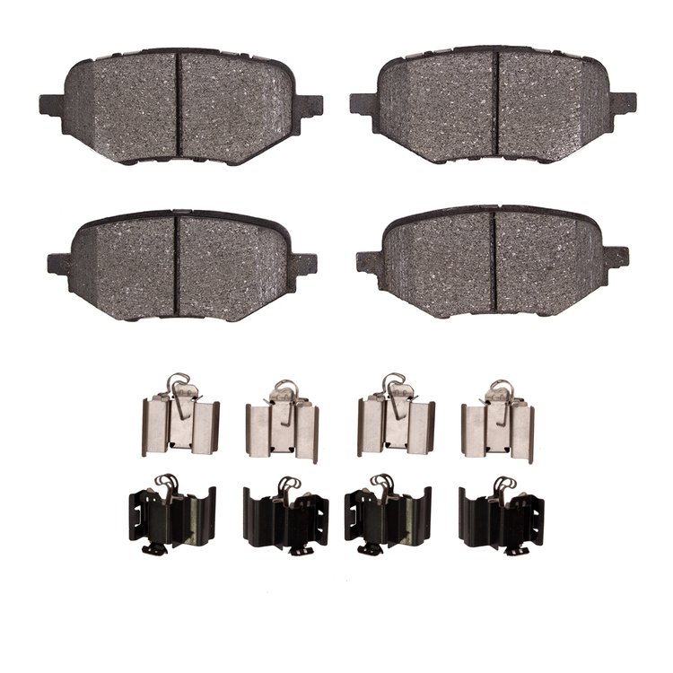 3000-Series Ceramic Brake Pads & Hardware Kit, Fits Select Acura/Honda, Position: Rear
