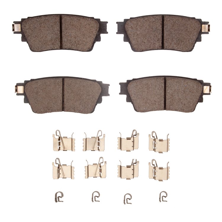 3000-Series Ceramic Brake Pads & Hardware Kit, Fits Select Mitsubishi, Position: Rear