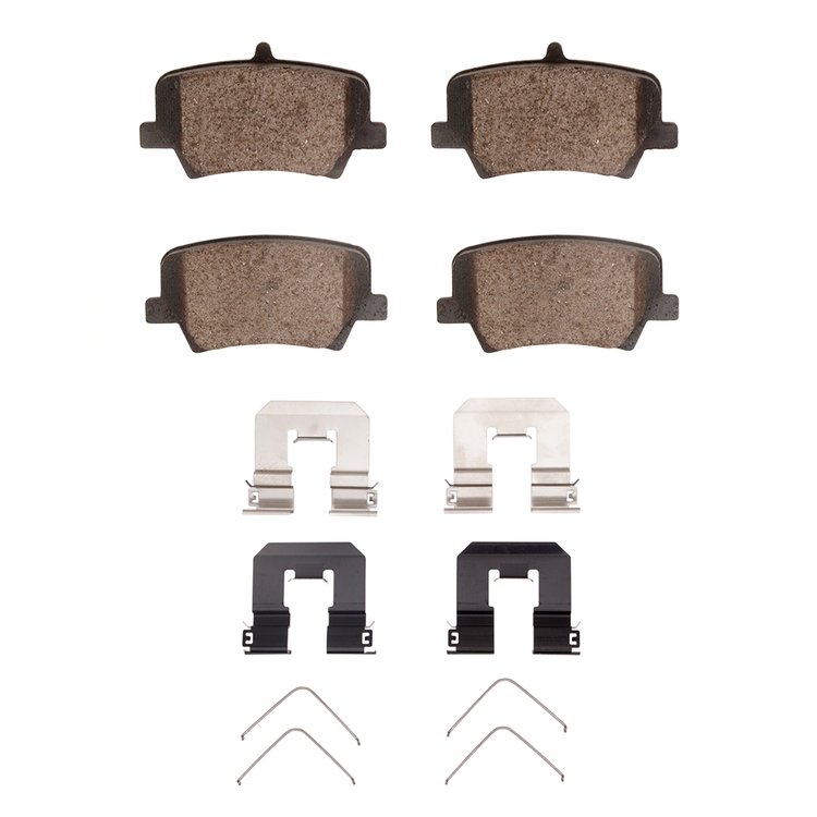 3000-Series Ceramic Brake Pads & Hardware Kit, Fits Select Volvo, Position: Rear