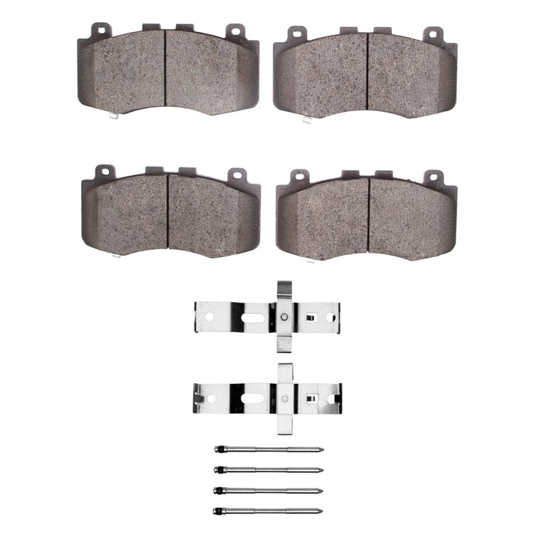 3000-Series Ceramic Brake Pads & Hardware Kit, 2018-2021 Mopar, Position: Front