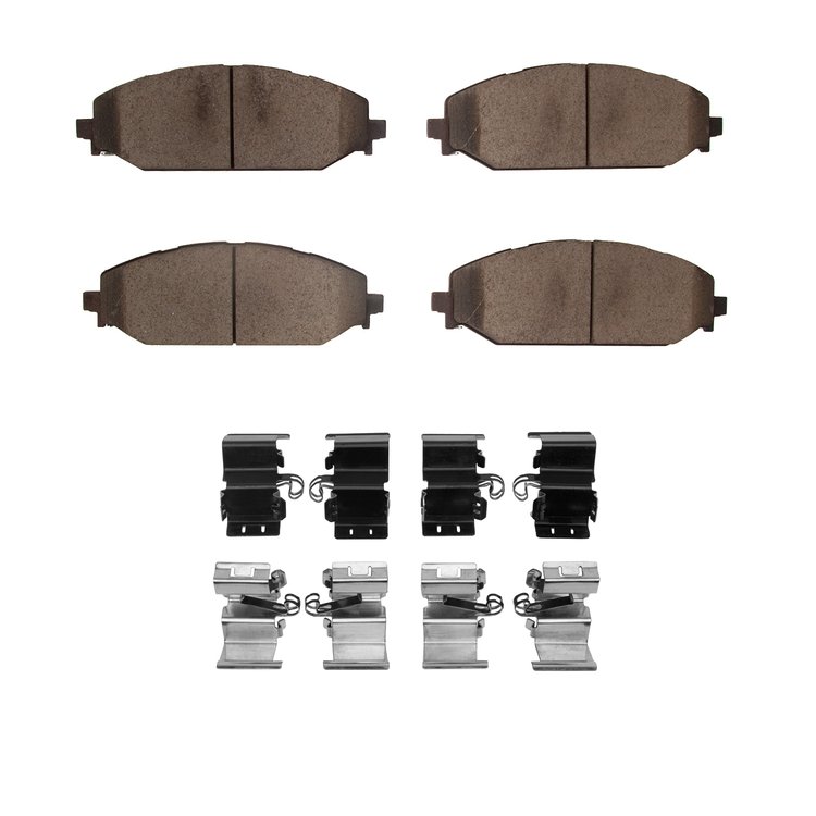 3000-Series Ceramic Brake Pads & Hardware Kit, Fits Select Mopar, Position: Front