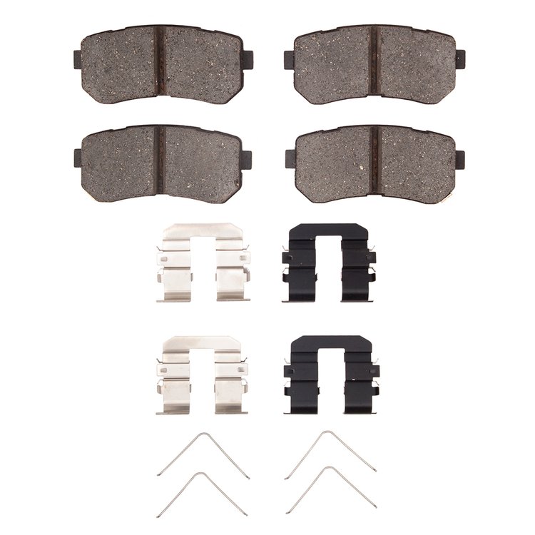 3000-Series Ceramic Brake Pads & Hardware Kit, Fits Select Kia/Hyundai/Genesis, Position: Rear