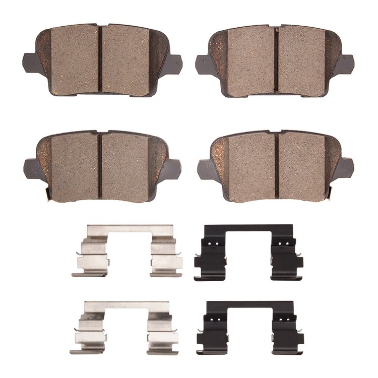 3000-Series Ceramic Brake Pads & Hardware Kit, Fits Select GM, Position: Rear
