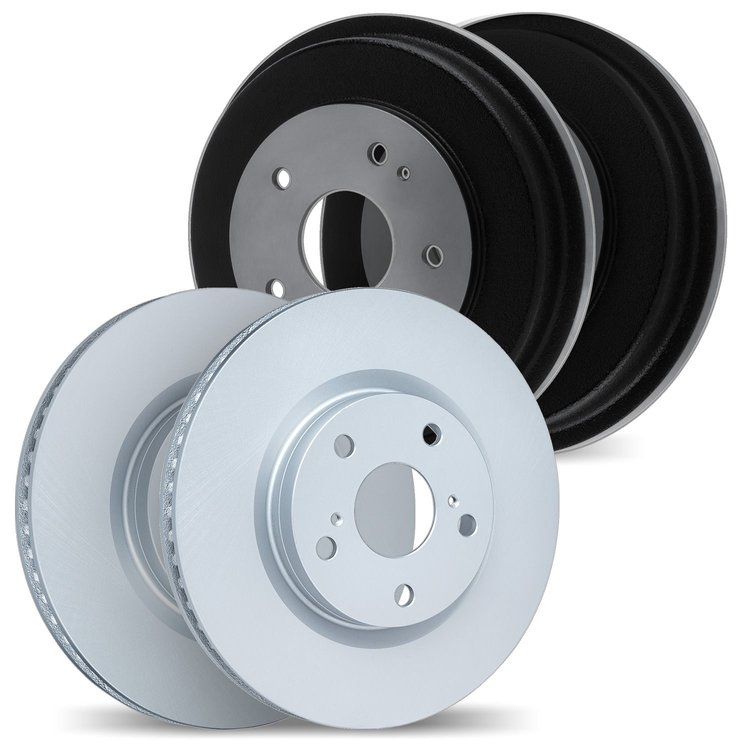 4004-47039 Geospec Brake Rotors & Drum Kit, 2002-2007 GM, Position: Front and Rear