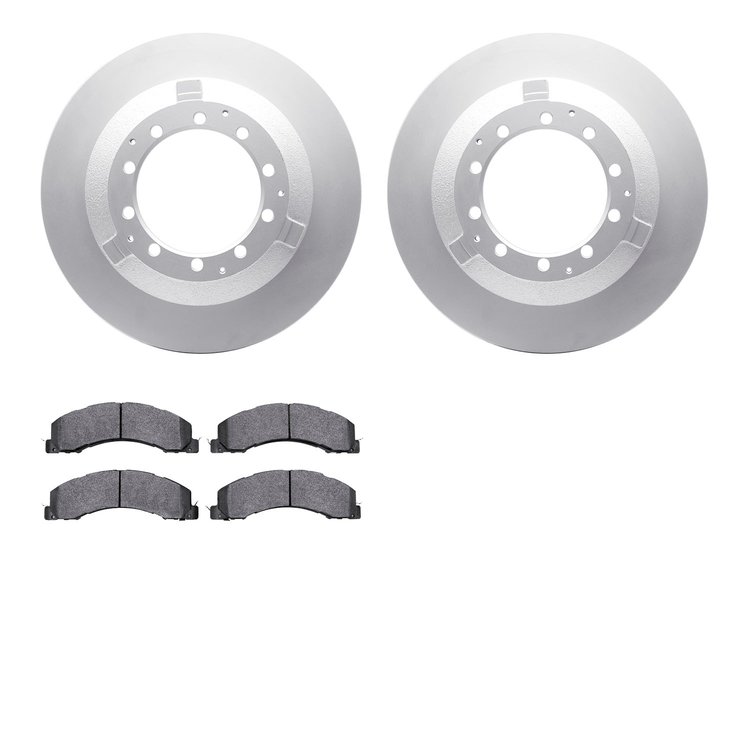 4202-40156 Geospec Brake Rotors w/Heavy-Duty Brake Pads Kit, 2008-2021 Multiple Makes/Models, Position: Rear