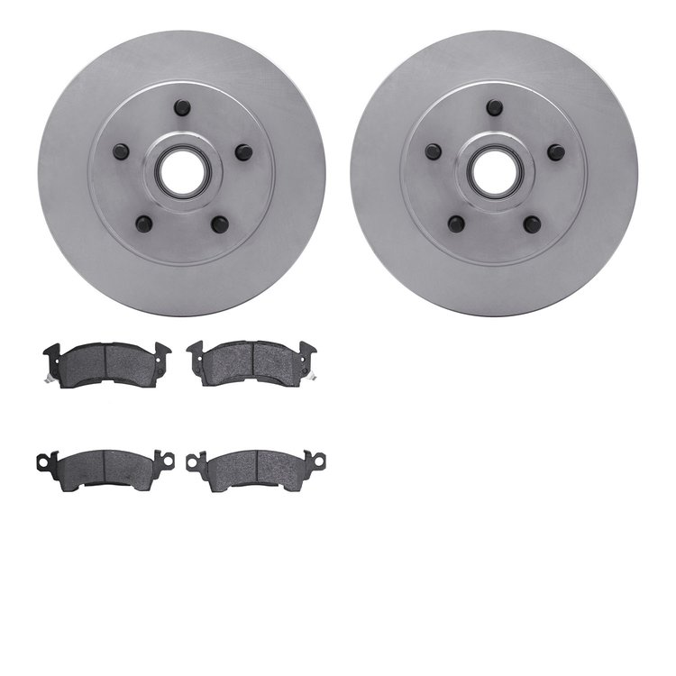 4202-47105 Geospec Brake Rotors w/Heavy-Duty Brake Pads Kit, 1969-1996 GM, Position: Front