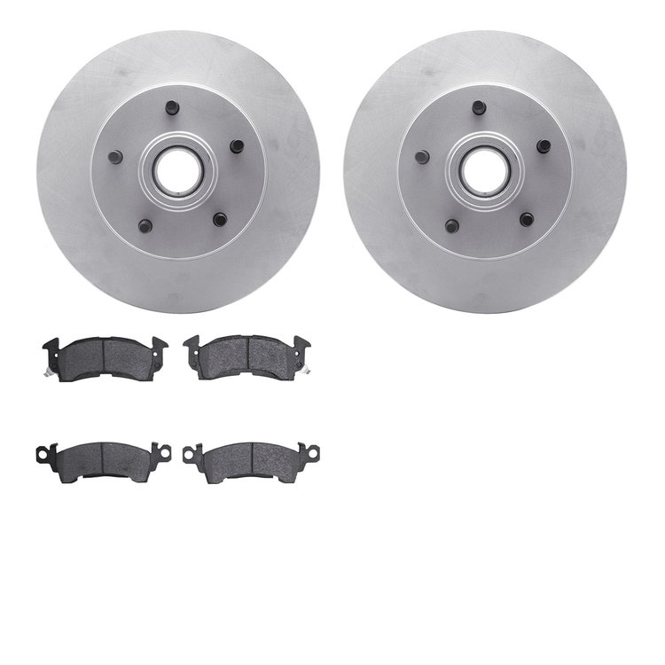 4202-51001 Geospec Brake Rotors w/Heavy-Duty Brake Pads Kit, 1991-1996 GM, Position: Front