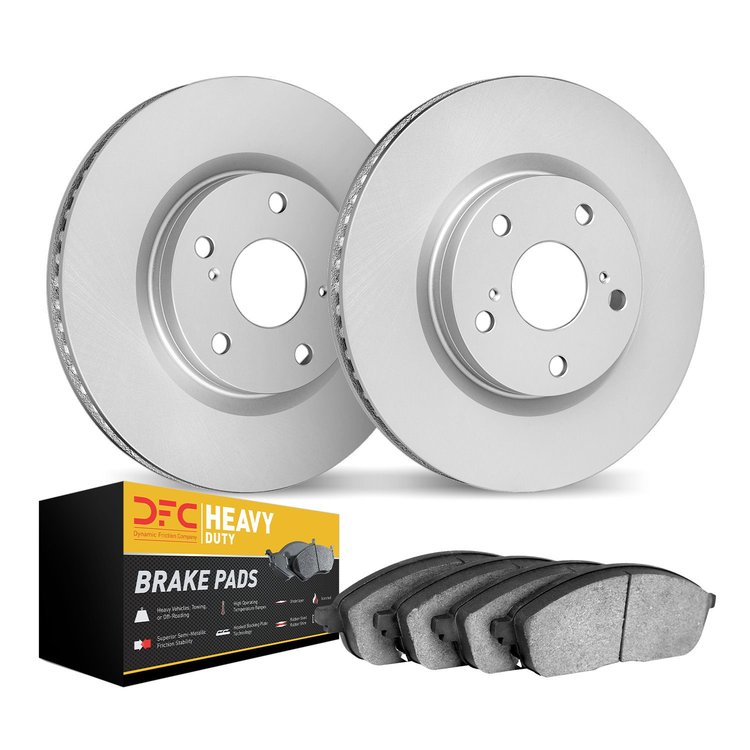 4202-51002 Geospec Brake Rotors w/Heavy-Duty Brake Pads Kit, 1991-1996 GM, Position: Front