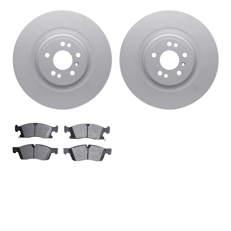 4202-63002 Geospec Brake Rotors w/Heavy-Duty Brake Pads Kit, 2013-2019 Mercedes-Benz, Position: Front