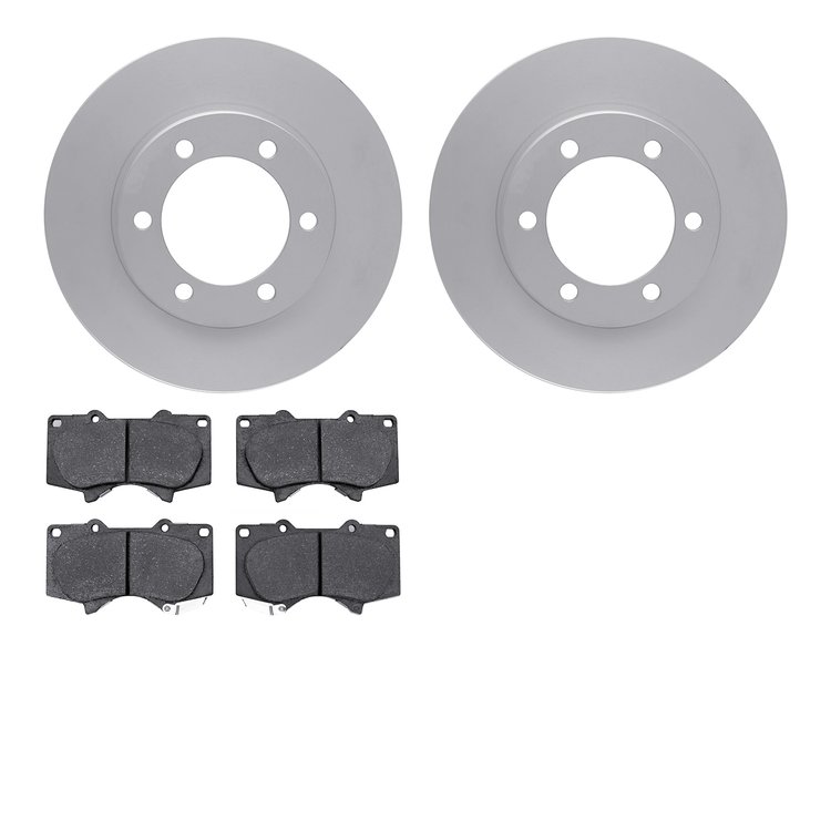 4202-76002 Geospec Brake Rotors w/Heavy-Duty Brake Pads Kit, 2000-2007 Lexus/Toyota/Scion, Position: Front