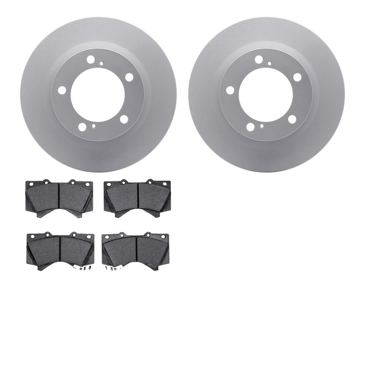 4202-76007 Geospec Brake Rotors w/Heavy-Duty Brake Pads Kit, 2008-2021 Lexus/Toyota/Scion, Position: Front