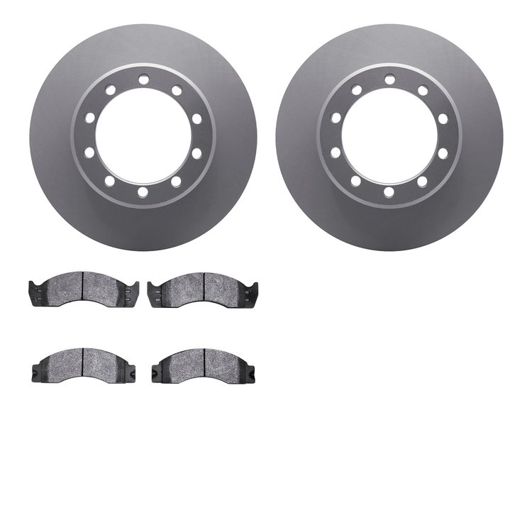 4202-99084 Geospec Brake Rotors w/Heavy-Duty Brake Pads Kit, 1988-1998 Ford/Lincoln/Mercury/Mazda, Position: Rear, Front
