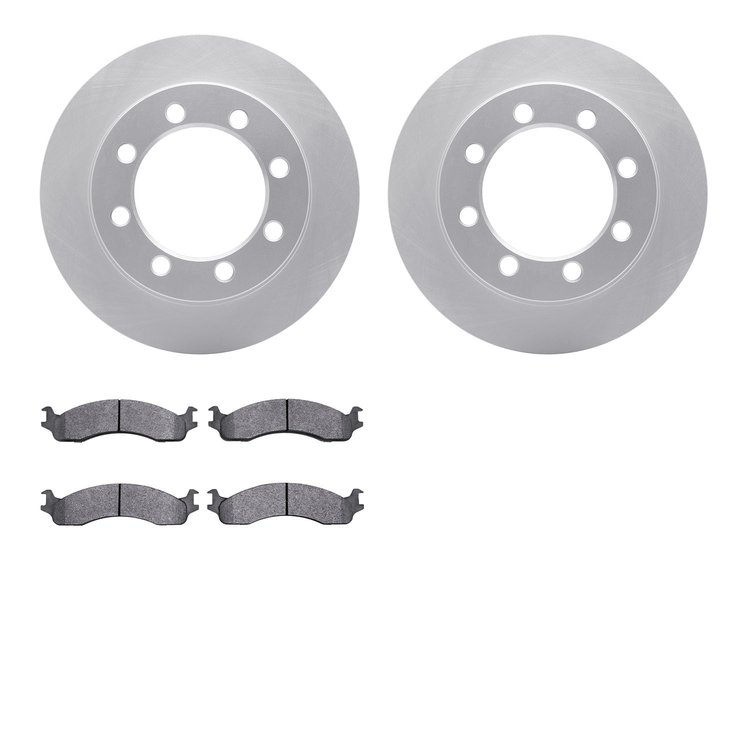 4202-99097 Geospec Brake Rotors w/Heavy-Duty Brake Pads Kit, 1995-1999 Ford/Lincoln/Mercury/Mazda, Position: Front