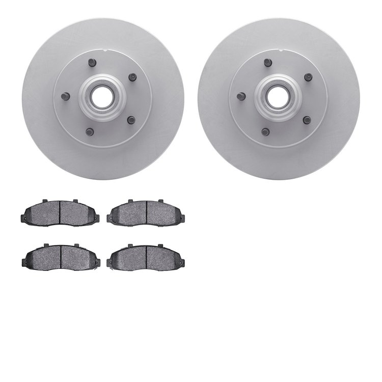 4202-99099 Geospec Brake Rotors w/Heavy-Duty Brake Pads Kit, 1997-1999 Ford/Lincoln/Mercury/Mazda, Position: Front
