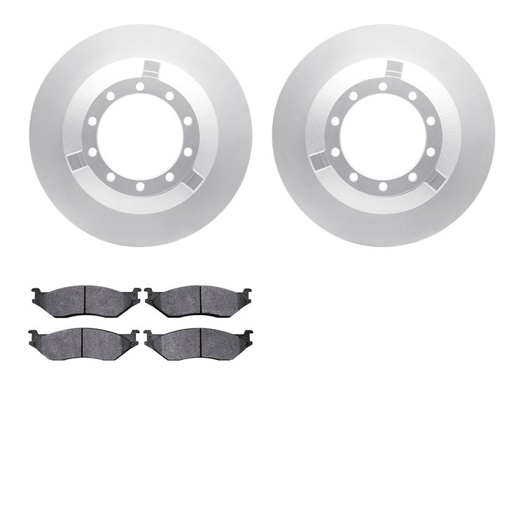 4202-99108 Geospec Brake Rotors w/Heavy-Duty Brake Pads Kit, 2006-2019 Ford/Lincoln/Mercury/Mazda, Position: Front, Rear