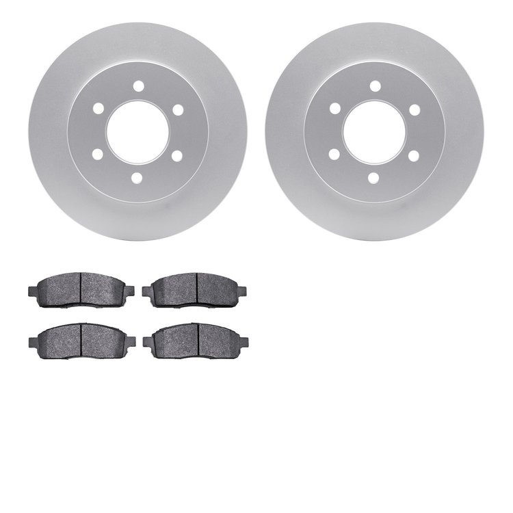 4202-99143 Geospec Brake Rotors w/Heavy-Duty Brake Pads Kit, 2004-2008 Ford/Lincoln/Mercury/Mazda, Position: Front