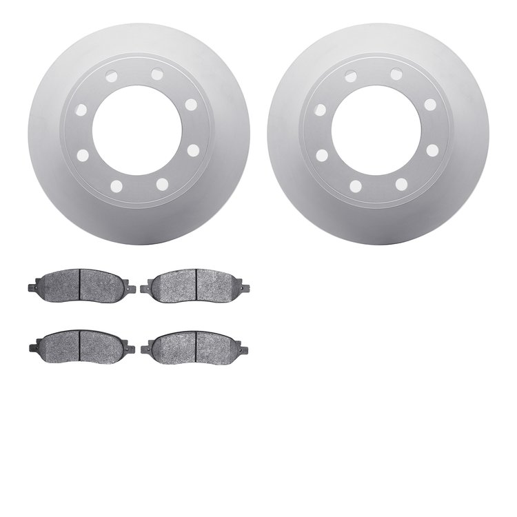 4202-99161 Geospec Brake Rotors w/Heavy-Duty Brake Pads Kit, 2005-2007 Ford/Lincoln/Mercury/Mazda, Position: Rear