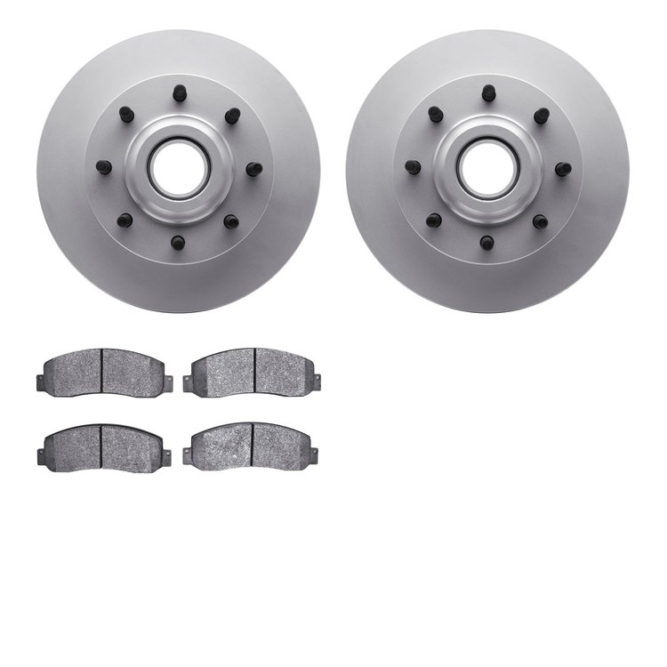 4202-99174 Geospec Brake Rotors w/Heavy-Duty Brake Pads Kit, 2006-2012 Ford/Lincoln/Mercury/Mazda, Position: Front