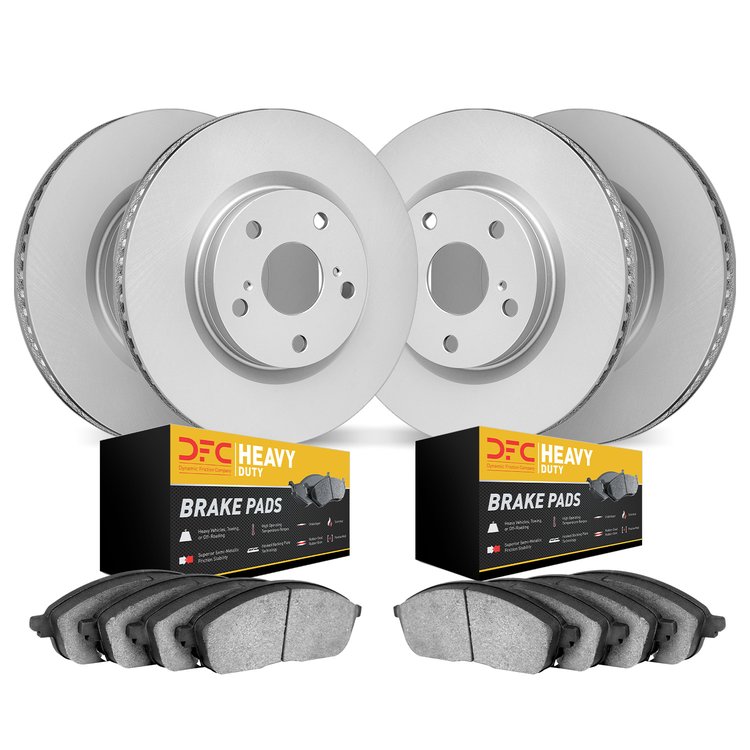 4204-40092 Geospec Brake Rotors w/Heavy-Duty Brake Pads Kit, 2008-2012 Mopar, Position: Front and Rear