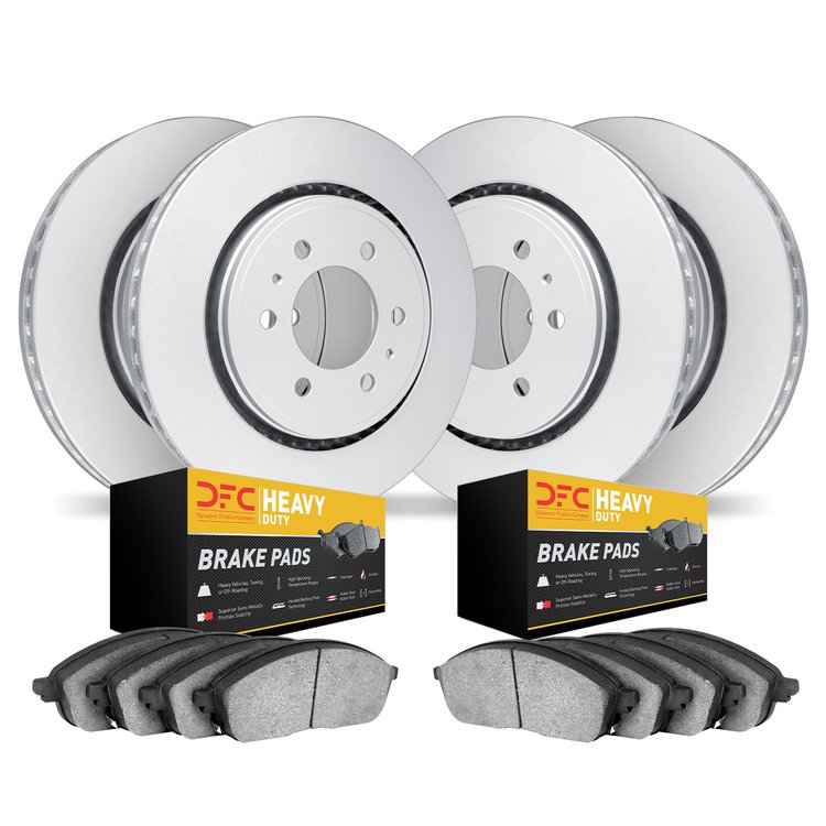 4204-48011 Geospec Brake Rotors w/Heavy-Duty Brake Pads Kit, 2002-2005 GM, Position: Front and Rear