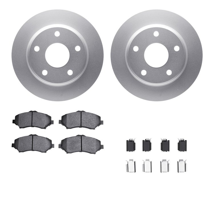 4212-40143 Geospec Brake Rotors w/Heavy-Duty Brake Pads & Hardware, 2008-2016 Multiple Makes/Models, Position: Front