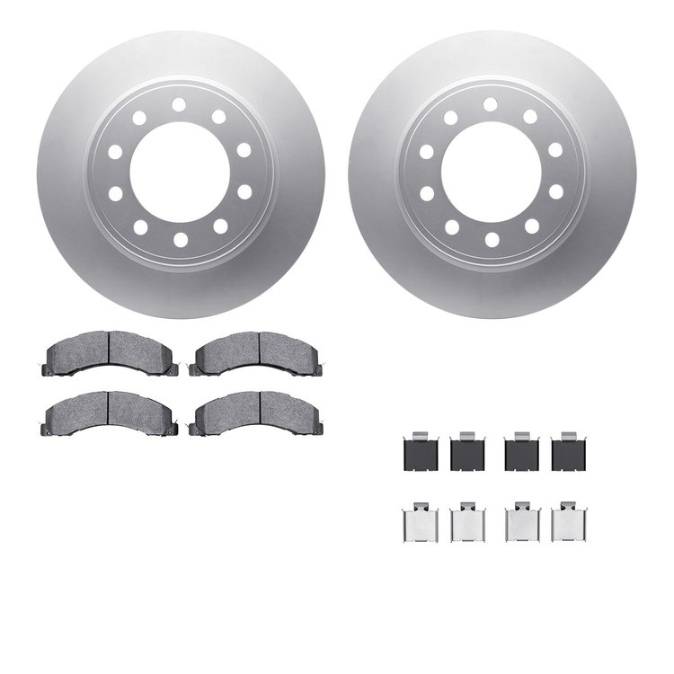 4212-40145 Geospec Brake Rotors w/Heavy-Duty Brake Pads & Hardware, 2008-2021 Multiple Makes/Models, Position: Front