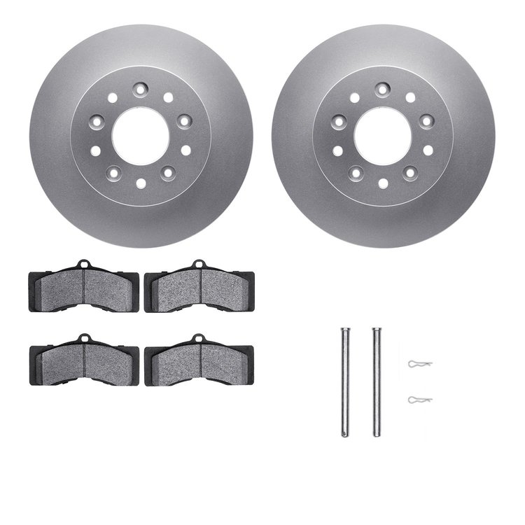 4212-47063 Geospec Brake Rotors w/Heavy-Duty Brake Pads & Hardware, 1963-1982 GM, Position: Front