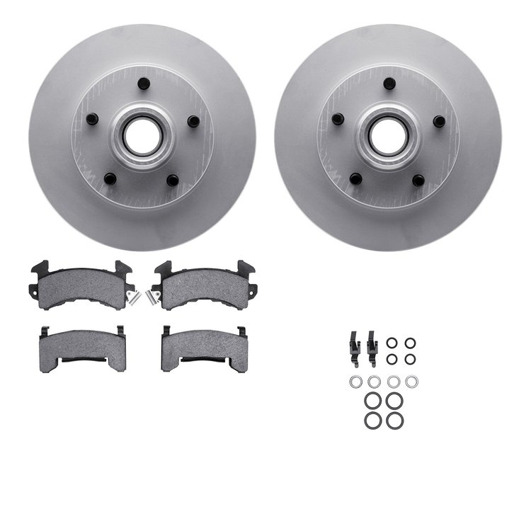 4212-47105 Geospec Brake Rotors w/Heavy-Duty Brake Pads & Hardware, 1982-1995 GM, Position: Front