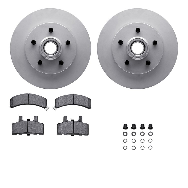 4212-48092 Geospec Brake Rotors w/Heavy-Duty Brake Pads & Hardware, 1992-2002 GM, Position: Front