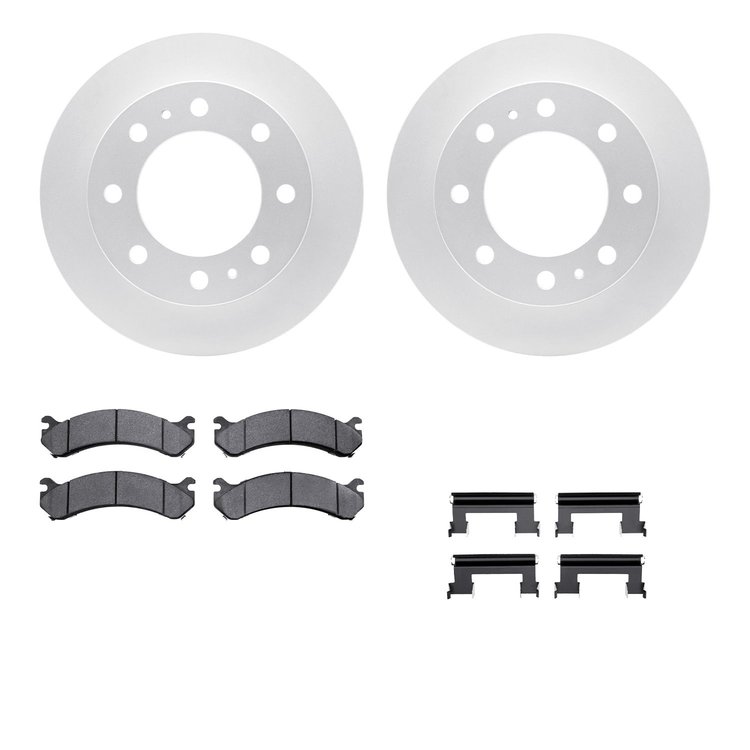 4212-48110 Geospec Brake Rotors w/Heavy-Duty Brake Pads & Hardware, 1999-2020 GM, Position: Front
