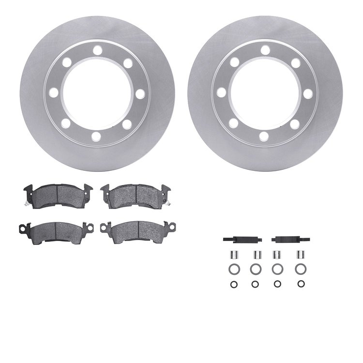 4212-48147 Geospec Brake Rotors w/Heavy-Duty Brake Pads & Hardware, 1971-1988 Multiple Makes/Models, Position: Front
