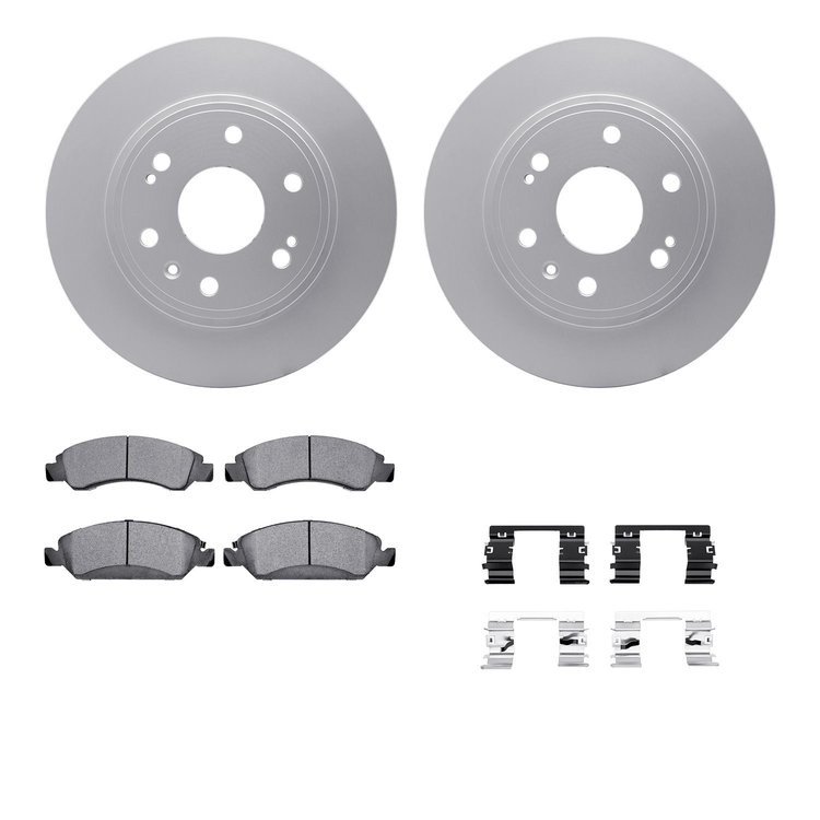 4212-48154 Geospec Brake Rotors w/Heavy-Duty Brake Pads & Hardware, 2009-2020 GM, Position: Front